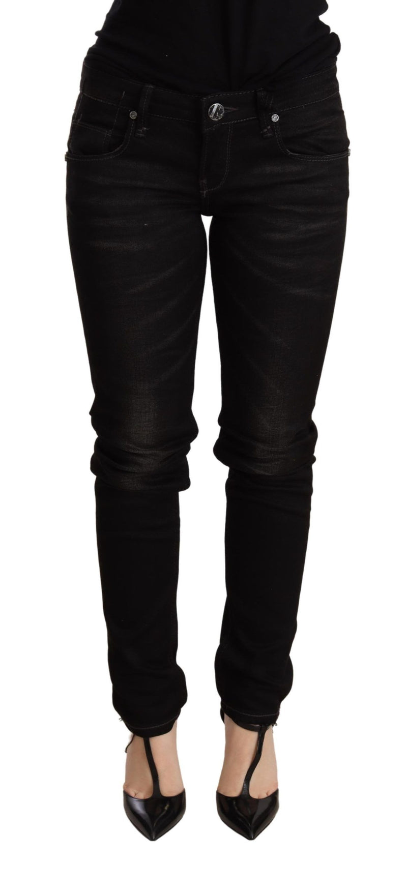Acht Black Low Waist Skinny Denim Trouser - Stylish & Comfortable