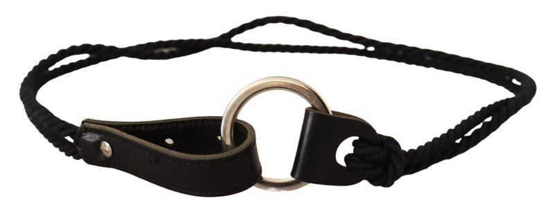 Ceinture fine en cuir noir avec boucle en métal pour femme MILA SCHÖN