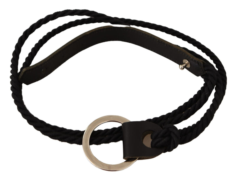 Ceinture fine en cuir noir avec boucle en métal pour femme MILA SCHÖN