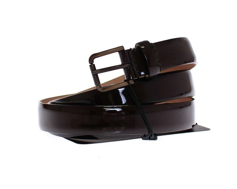 Dolce &amp; Gabbana Ceinture à logo en cuir marron Ceinture Cintura