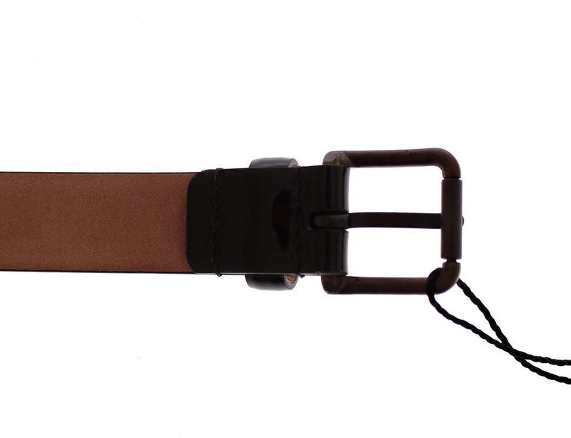 Dolce &amp; Gabbana Ceinture à logo en cuir marron Ceinture Cintura
