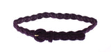 Ceinture en coton violet avec logo doré Dolce &amp; Gabbana