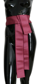 Ceinture large à 3 boutons Dolce &amp; Gabbana en soie rose 100 %