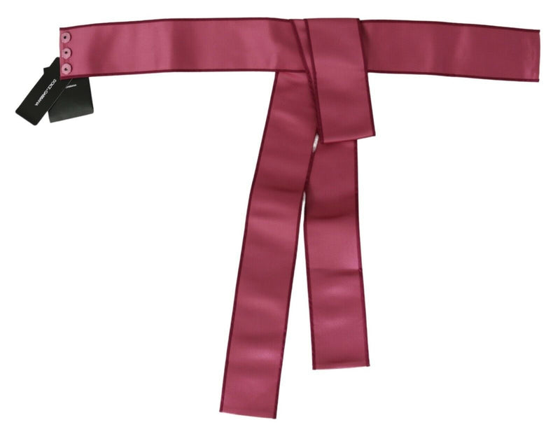 Ceinture large à 3 boutons Dolce &amp; Gabbana en soie rose 100 %