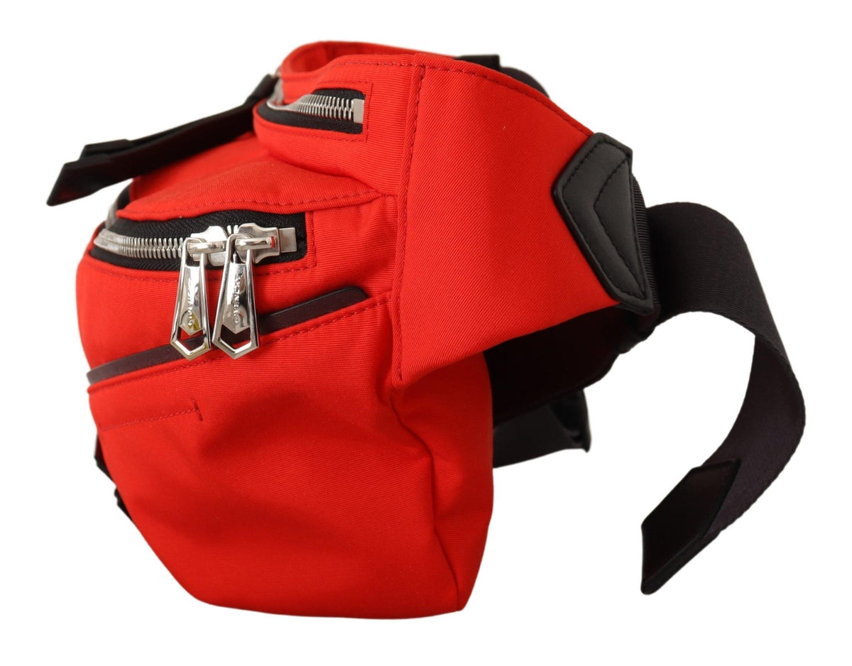Grand sac banane élégant Givenchy en rouge et noir