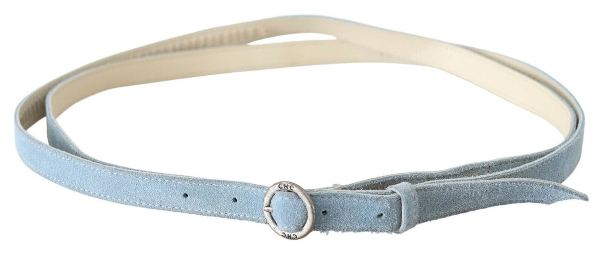 Ceinture en cuir bleu skinny style national