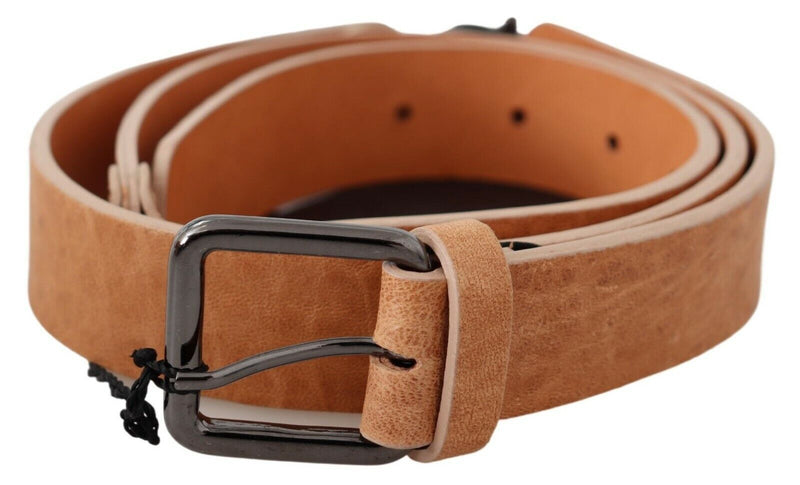 Ceinture en cuir véritable marron clair Costume National