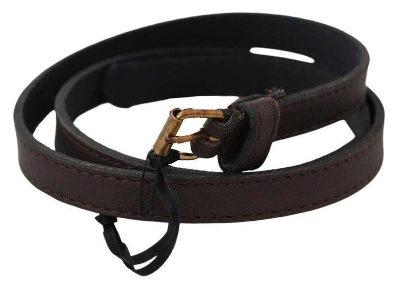 MILA SCHÖN Cuir véritable marron Skinny Fashion Dark