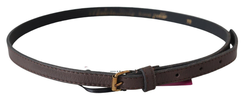 MILA SCHÖN Cuir véritable marron Skinny Fashion Dark