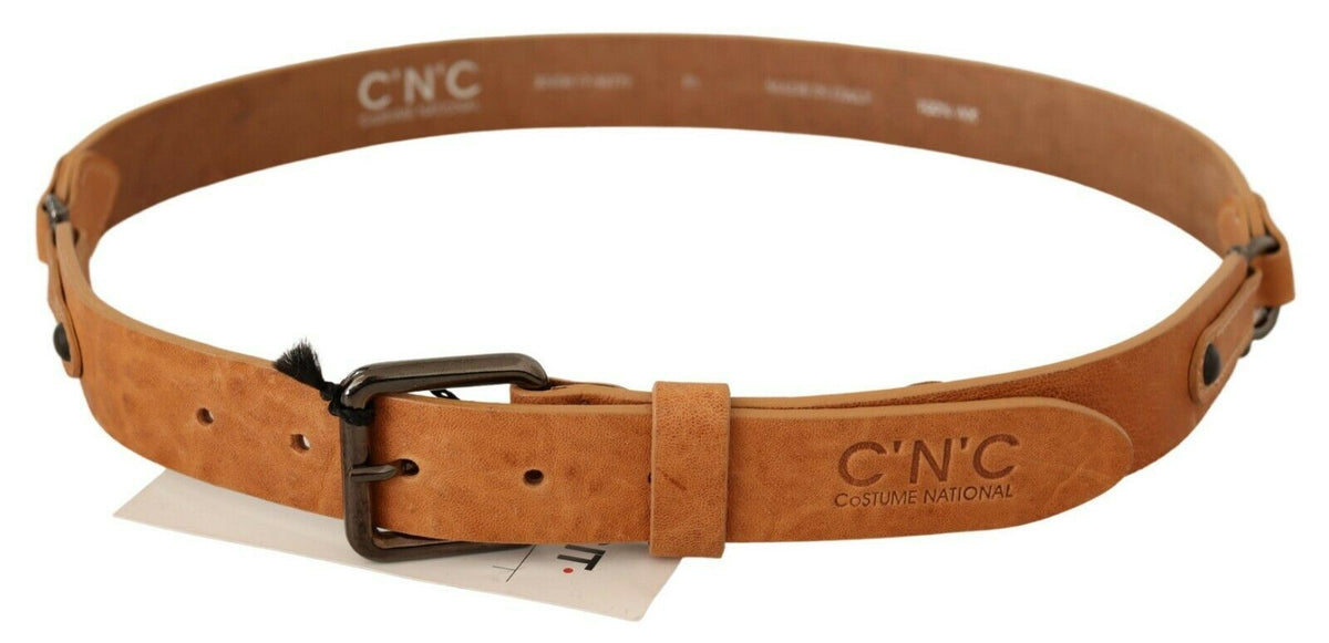 Ceinture à boucle marron clair de costume national