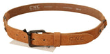 Ceinture à boucle marron clair de costume national