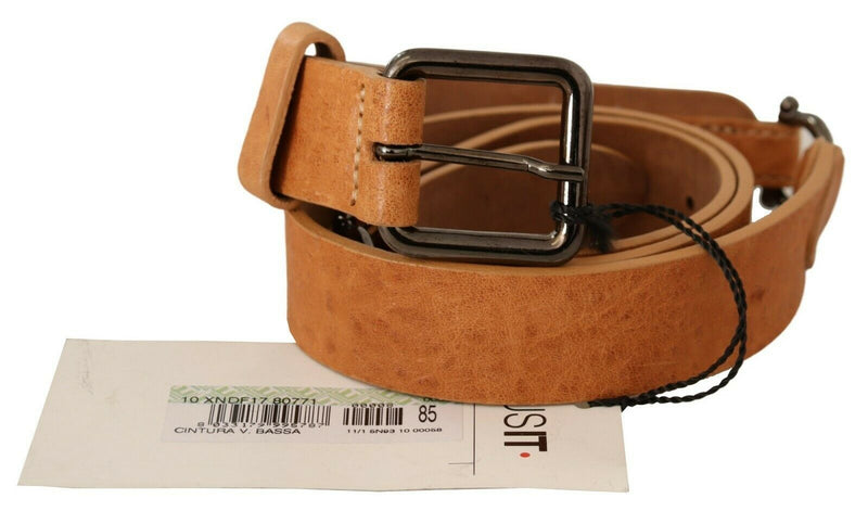Ceinture à boucle marron clair de costume national