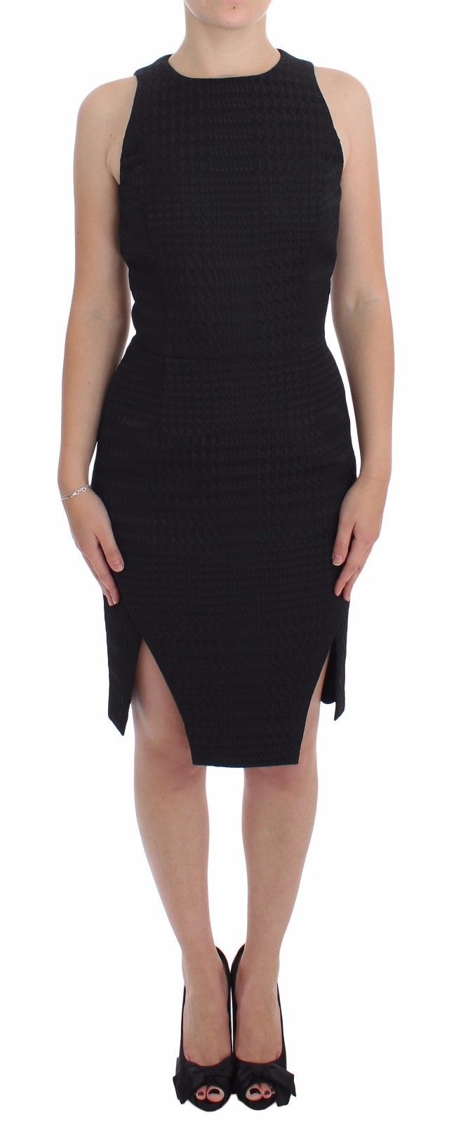 DAIZY SHELY Robe de soirée noire, fourreau, longueur genou, pour fête