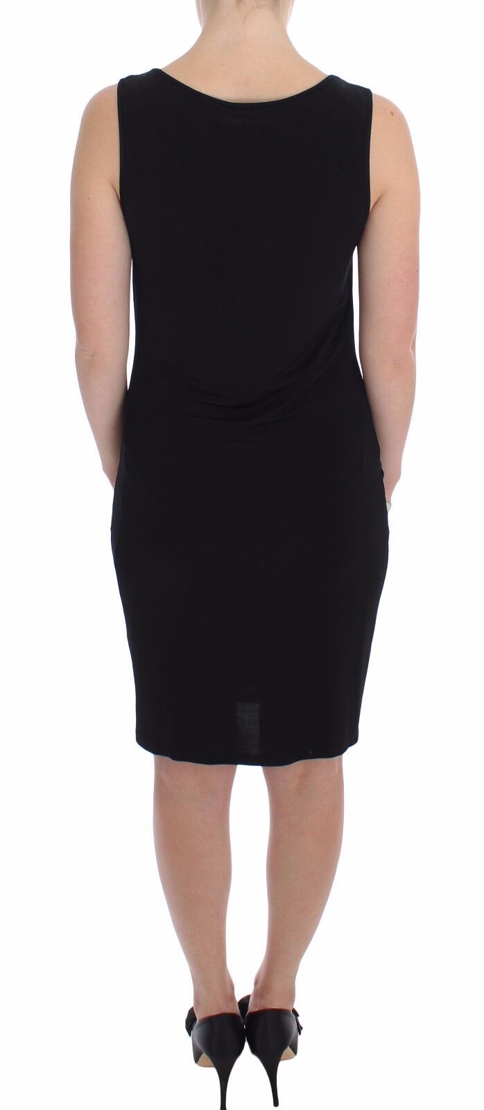 Roccobarocco Robe moulante crayon en jersey noir extensible