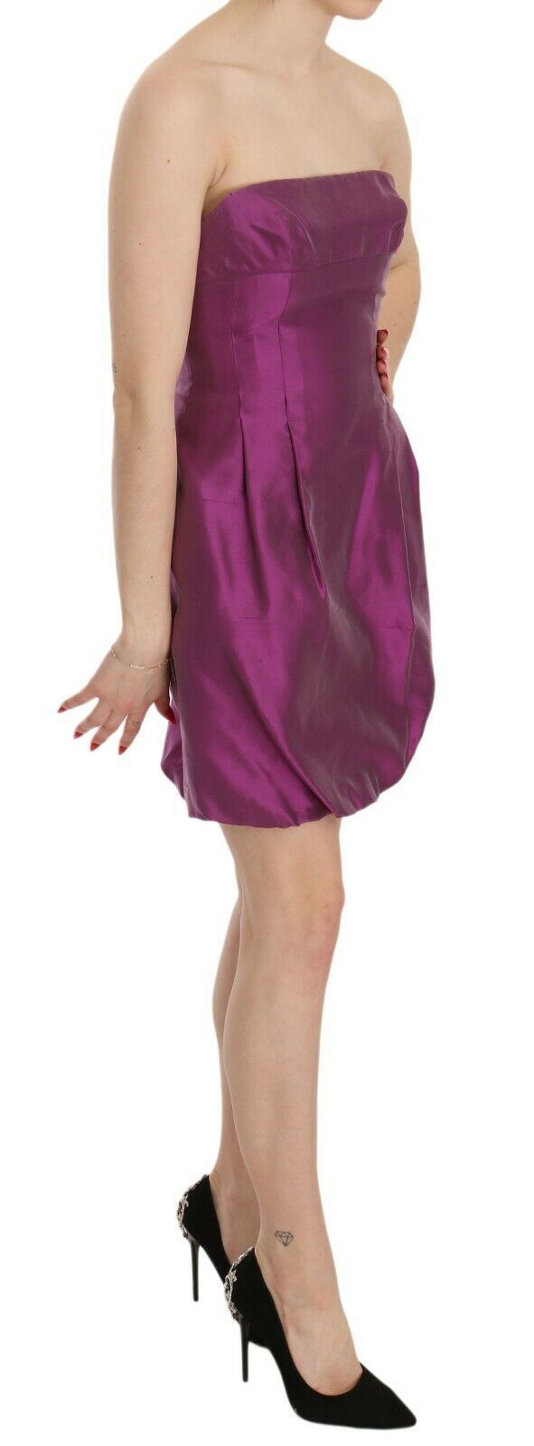 Robe midi rose, dos nu et col montant, sans imprimé, de Ermanno Scervino