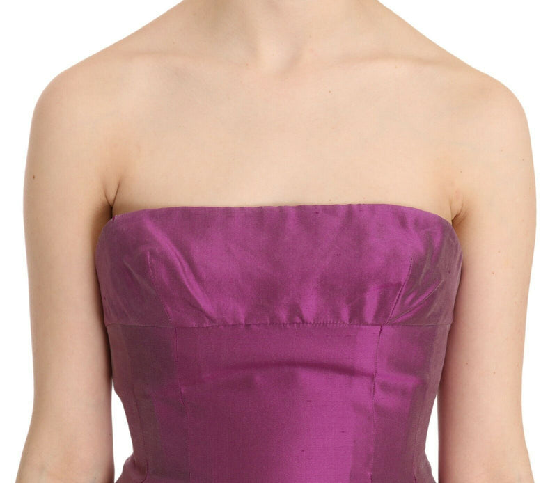 Robe midi rose, dos nu et col montant, sans imprimé, de Ermanno Scervino