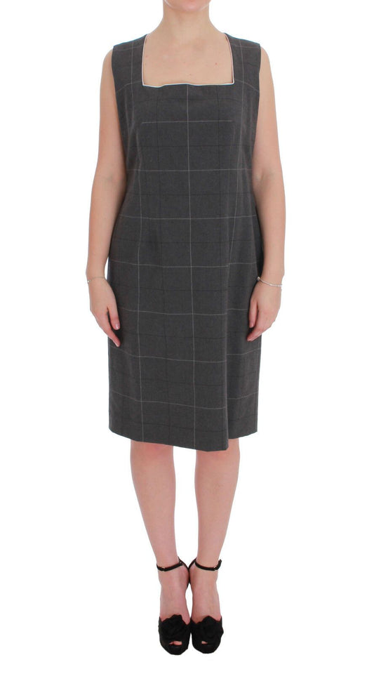 Ensemble tailleur-pantalon en coton à carreaux gris BENCIVENGA