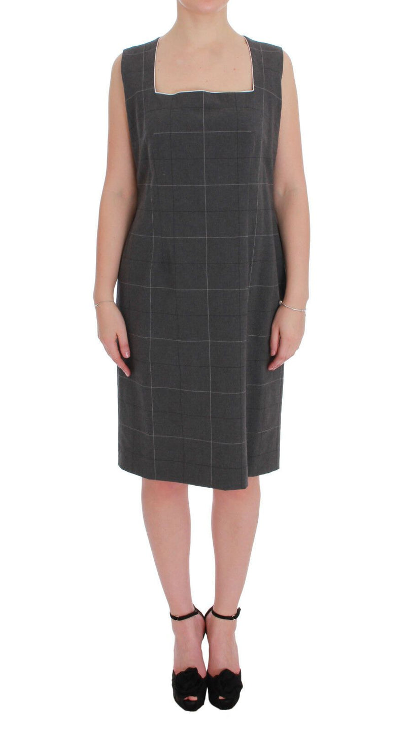 Ensemble tailleur-pantalon en coton à carreaux gris BENCIVENGA