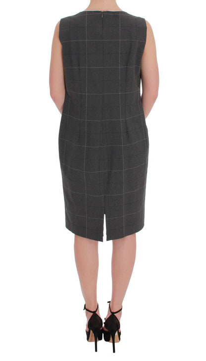 Ensemble tailleur-pantalon en coton à carreaux gris BENCIVENGA
