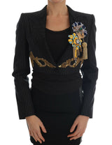 Dolce &amp; Gabbana - Blazer noir à paillettes, style conte de fées