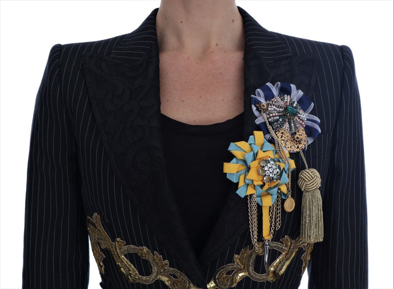 Dolce &amp; Gabbana - Blazer noir à paillettes, style conte de fées