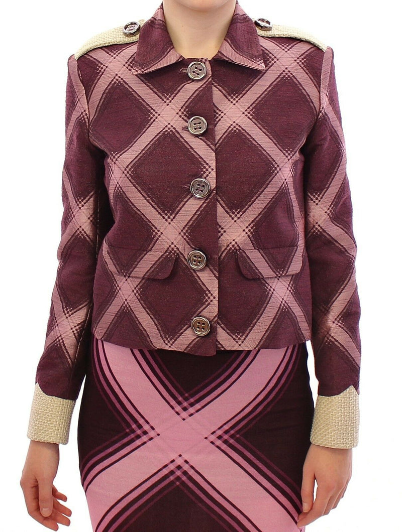 House of Holland Trench à carreaux, blazer, veste violette