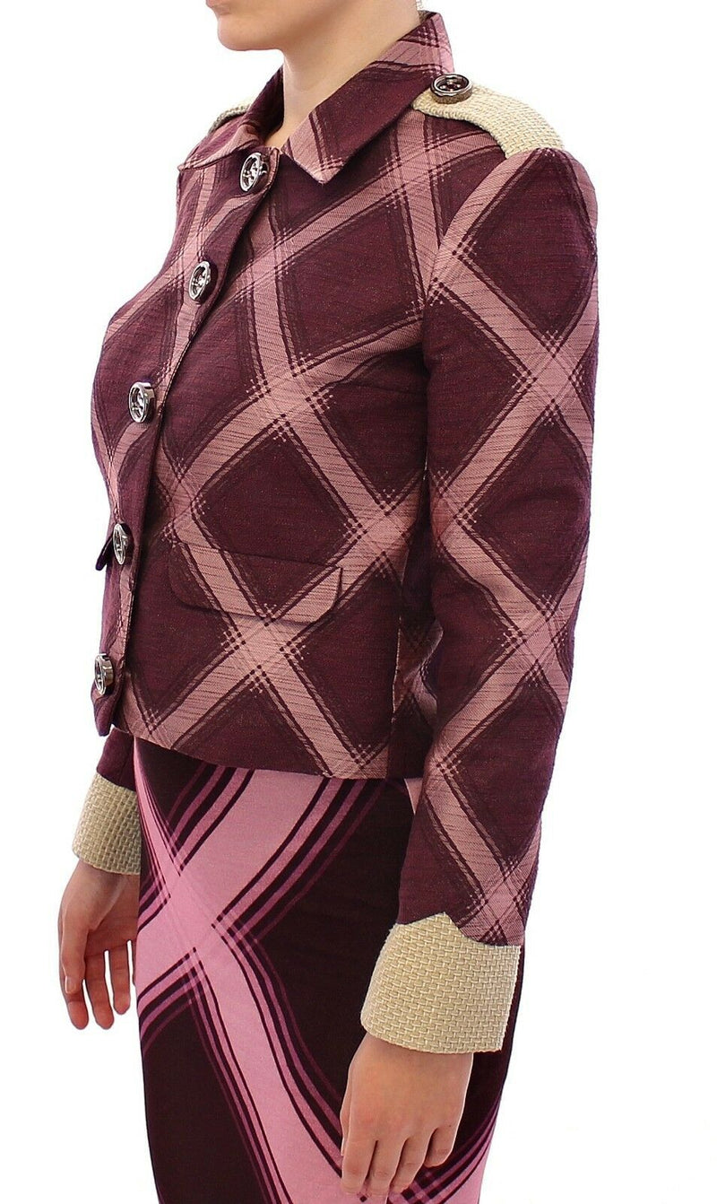 House of Holland Trench à carreaux, blazer, veste violette