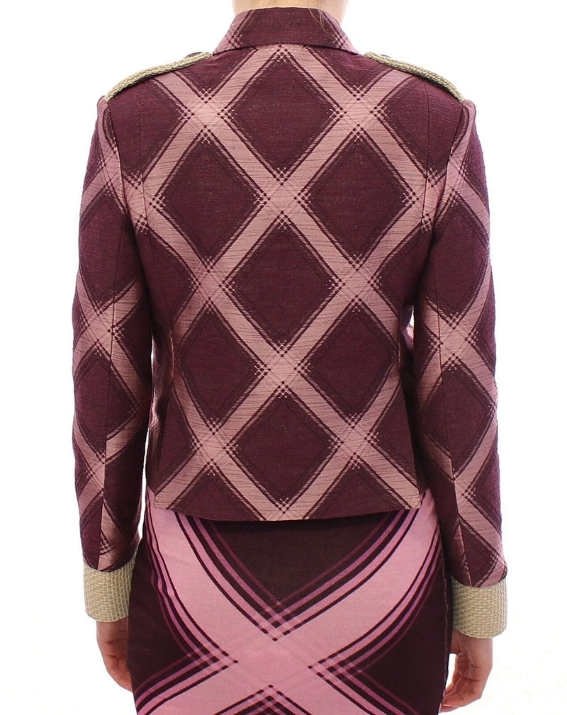 House of Holland Trench à carreaux, blazer, veste violette