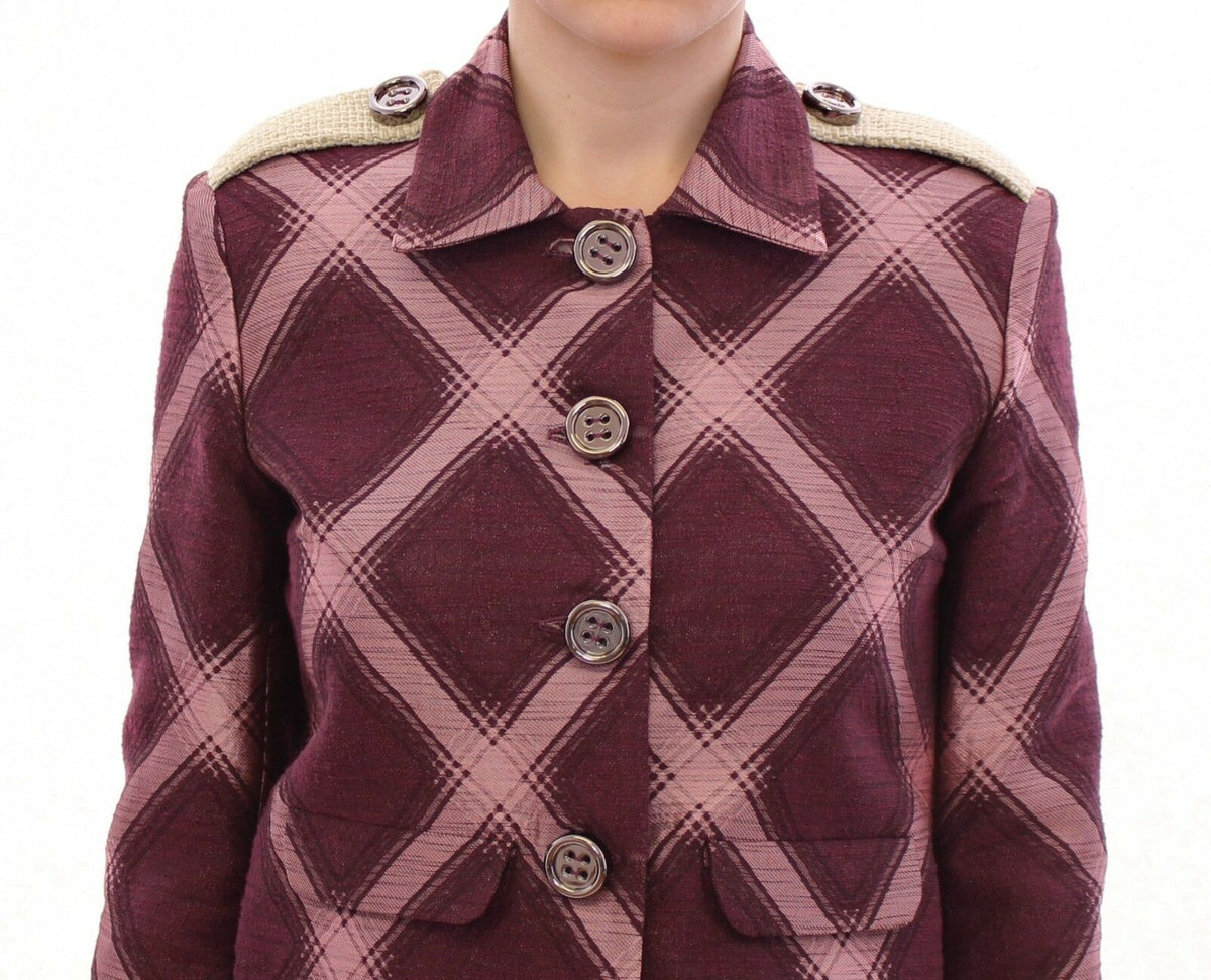 House of Holland Trench à carreaux, blazer, veste violette