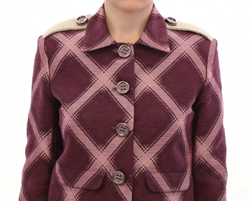 House of Holland Trench à carreaux, blazer, veste violette