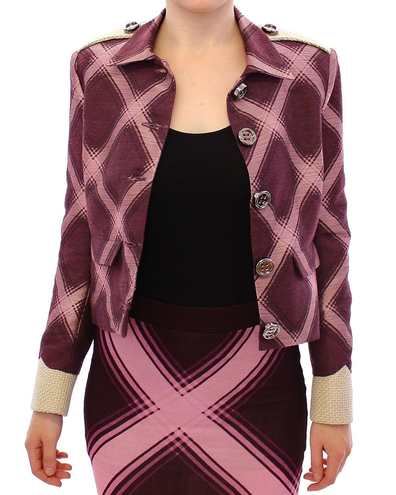 House of Holland Trench à carreaux, blazer, veste violette