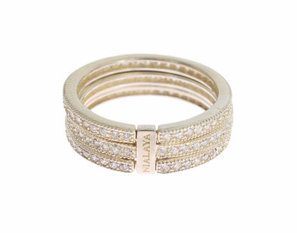 Nialaya Zilveren Damesring met Heldere CZ 925 Sterling