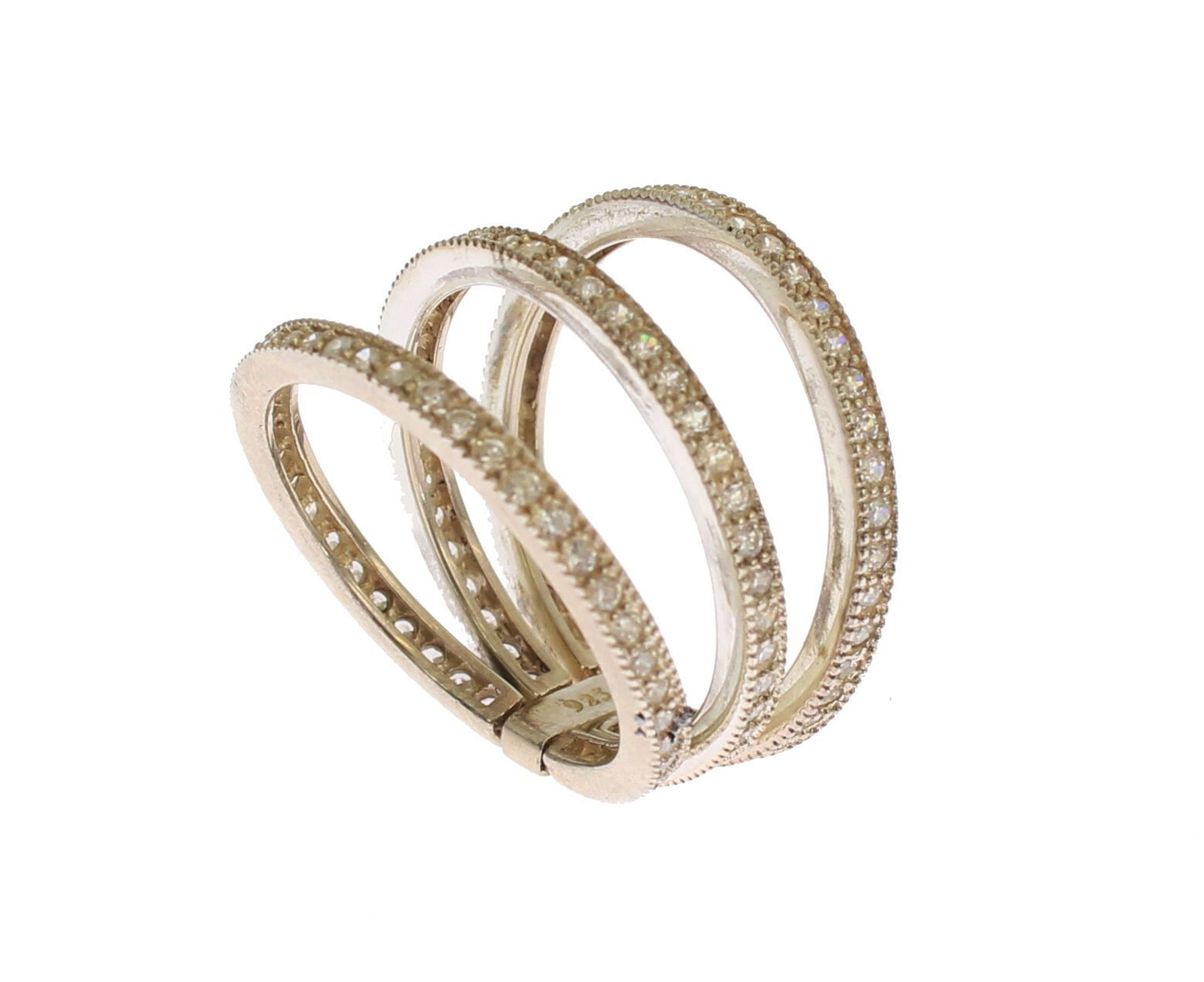 Nialaya Zilveren Damesring met Heldere CZ 925 Sterling