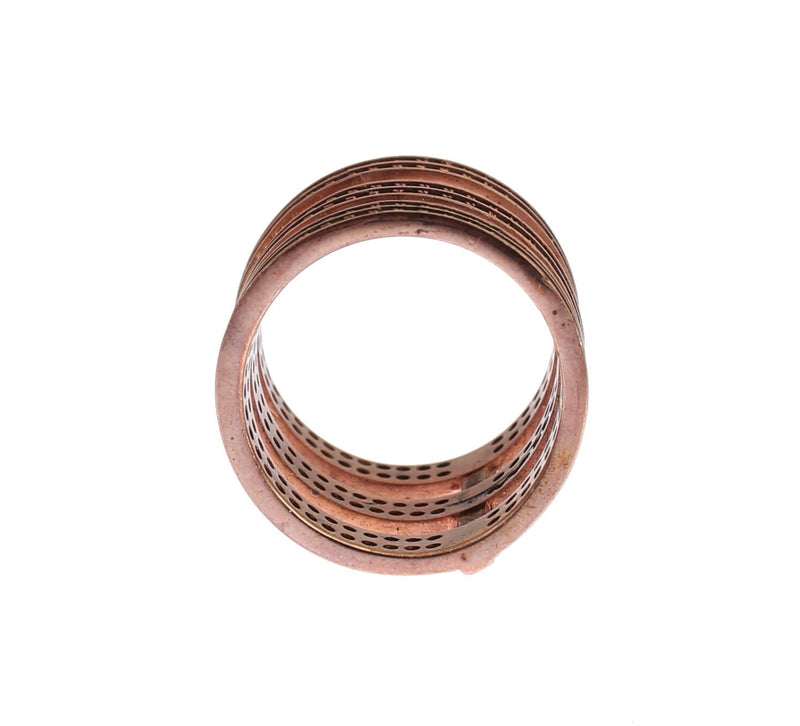 Bague Nialaya en argent 925 et zircone cubique rose transparent