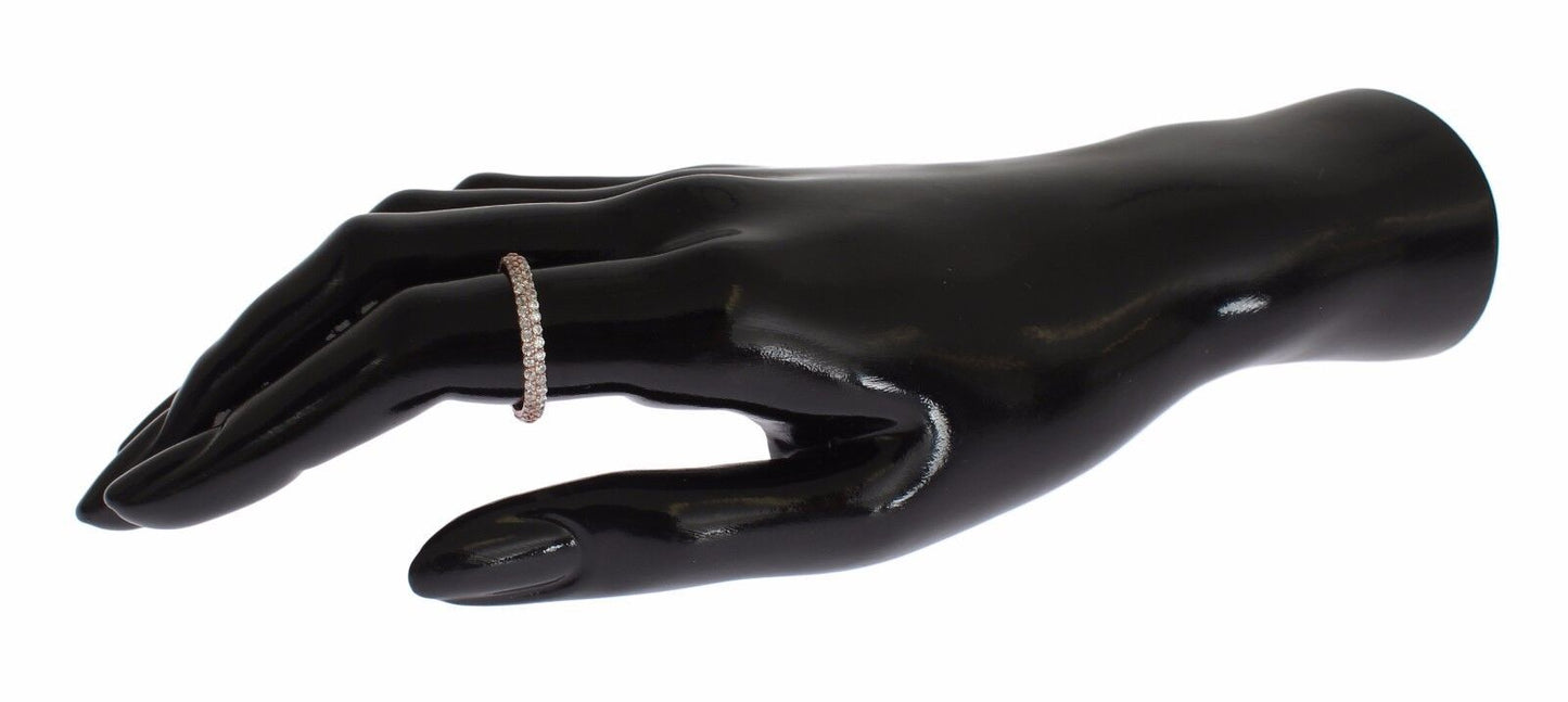 Nialaya roze gouden 925 zilveren ring met heldere zirkonia