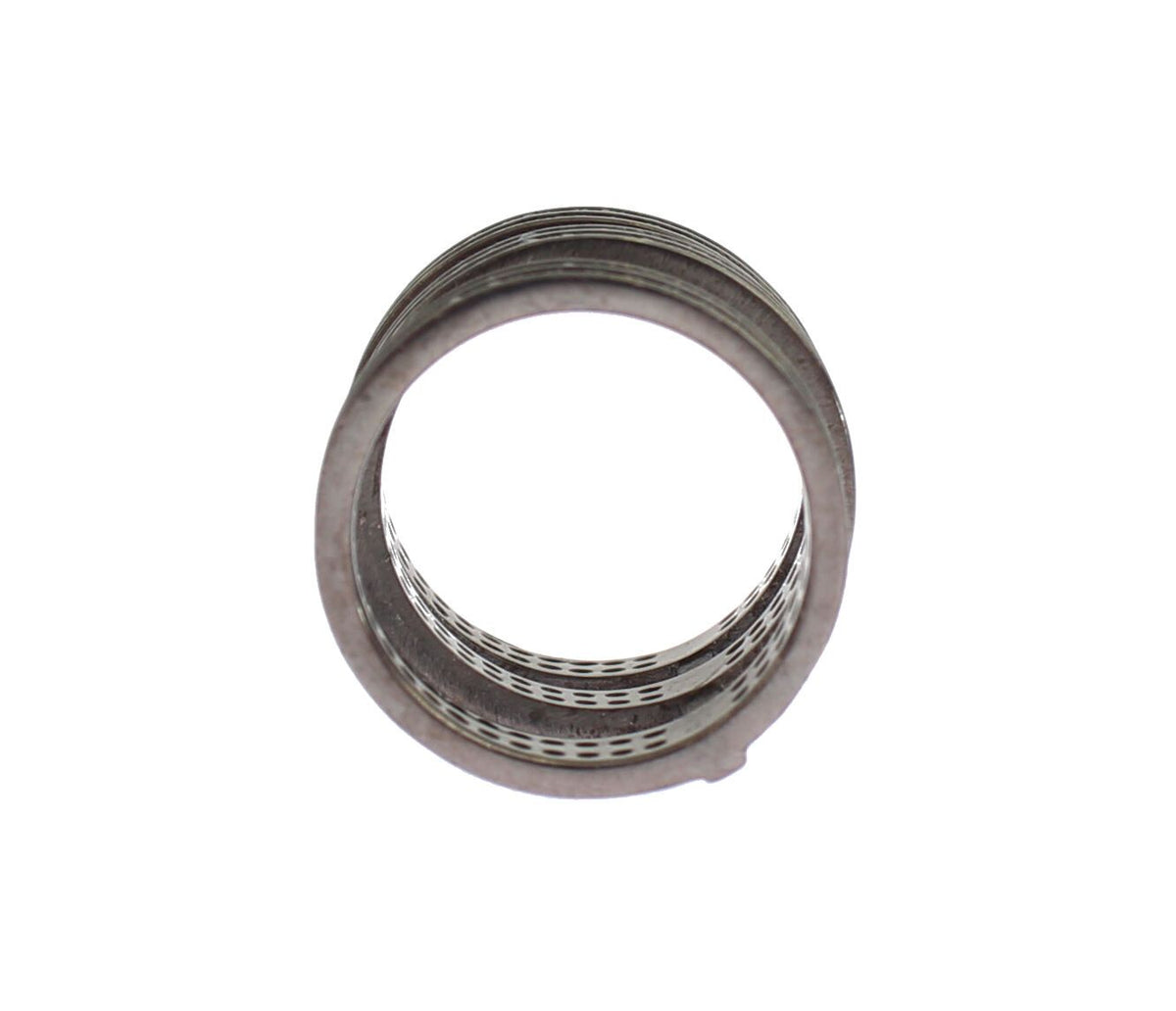 Bague Nialaya en argent 925 rhodié et zircone cubique noire
