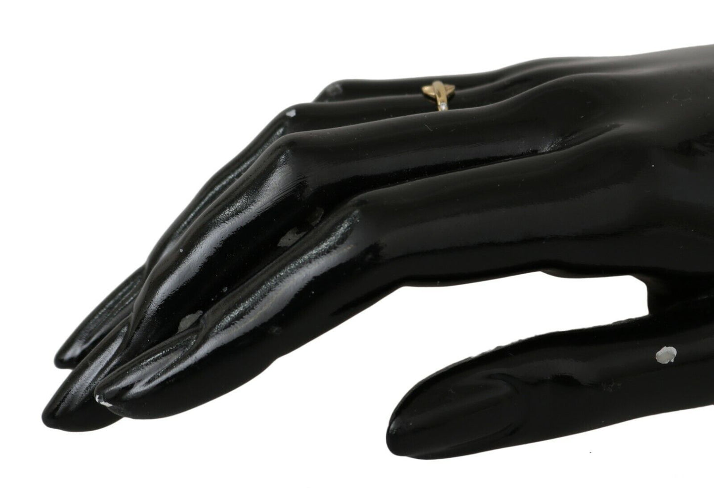 Nialaya Gold Feather Clear CZ 925 Zilver Dames