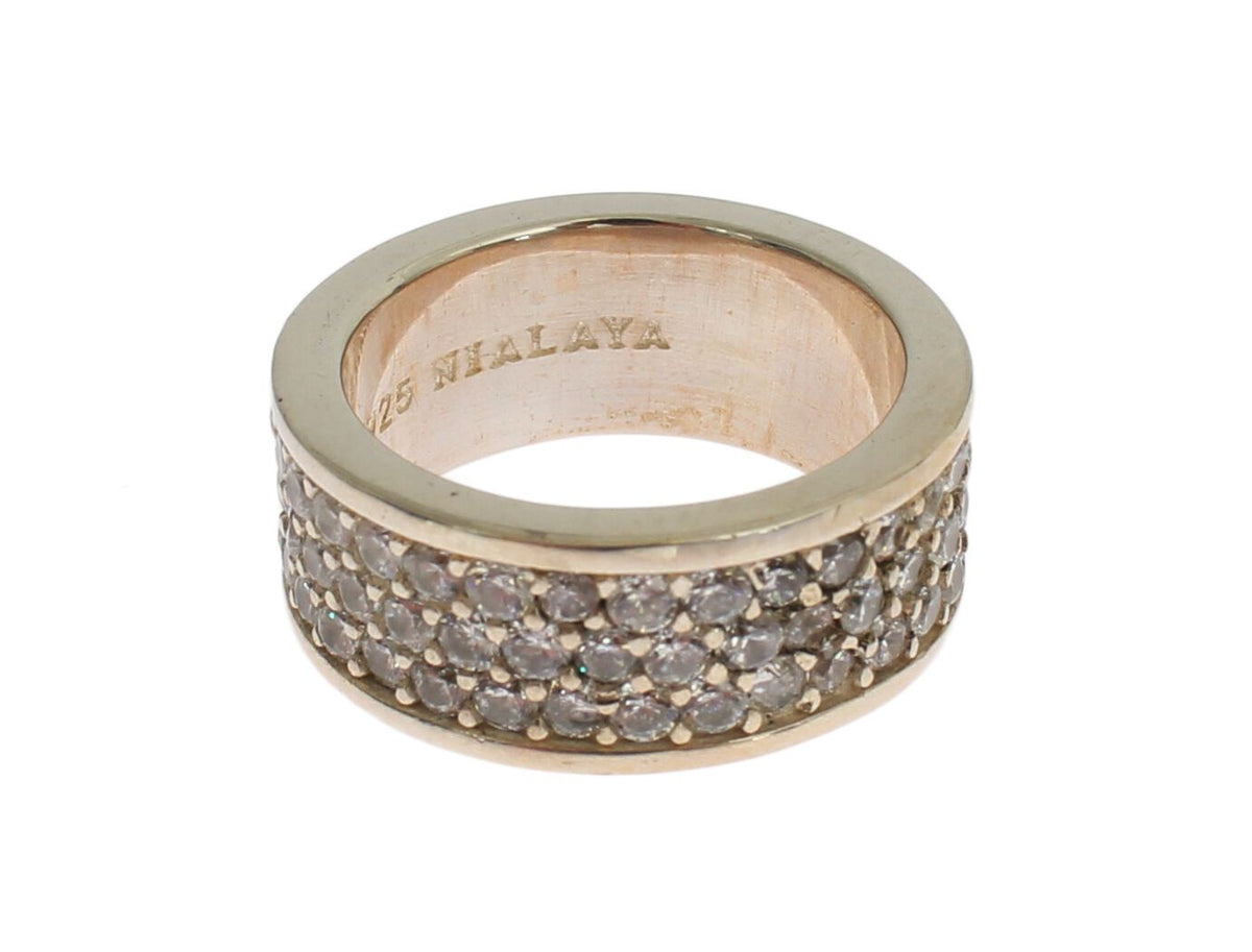 Bague Nialaya en argent sterling 925 et zircone cubique pour femme