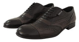 Chaussures Oxford en cuir de lézard marron de Dolce &amp; Gabbana