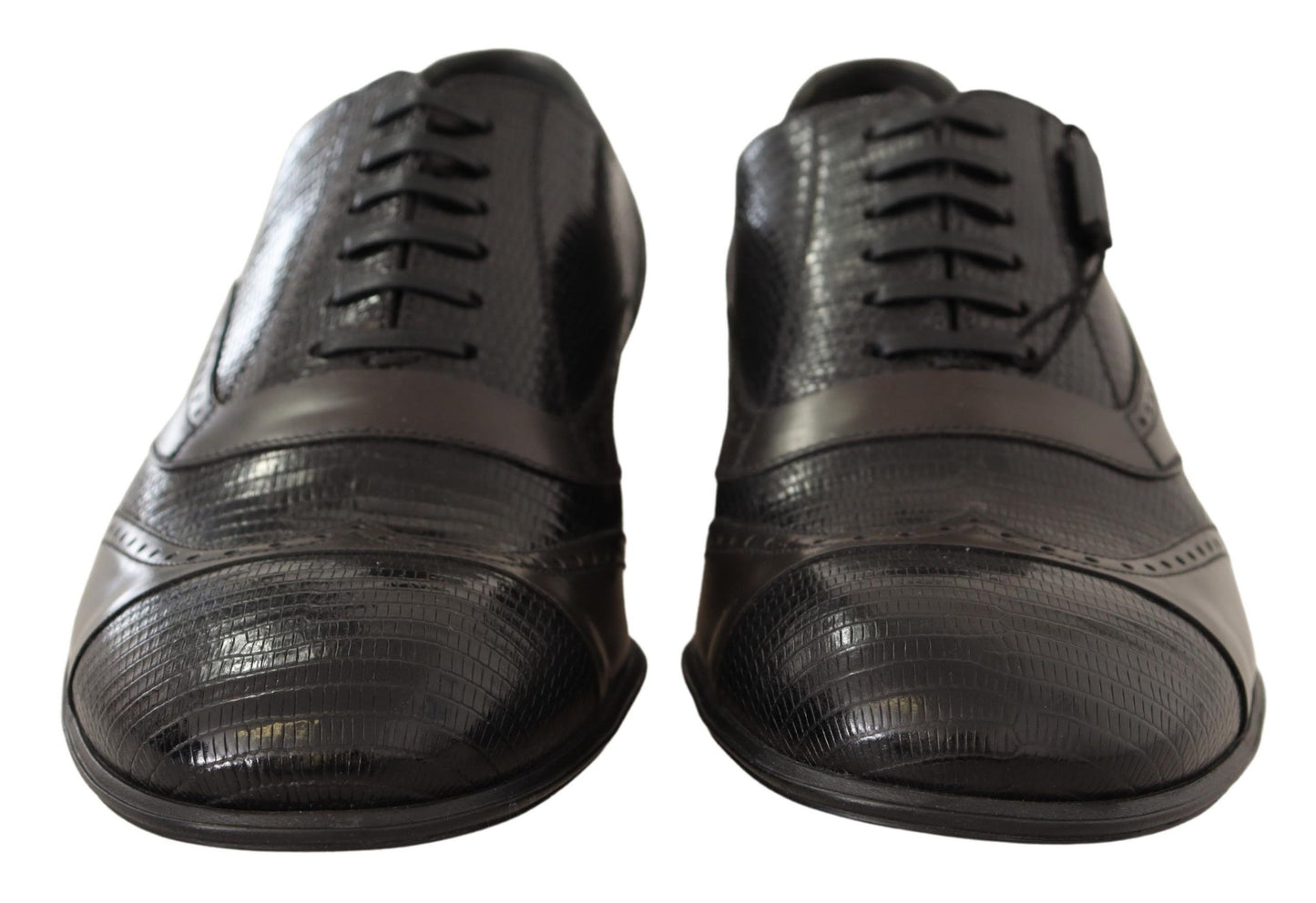 Chaussures Oxford en cuir de lézard marron de Dolce & Gabbana