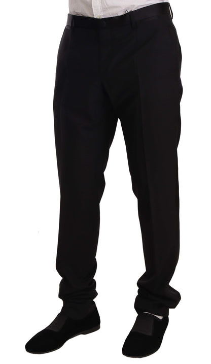 Pantalon de smoking noir en laine Dolce & Gabbana