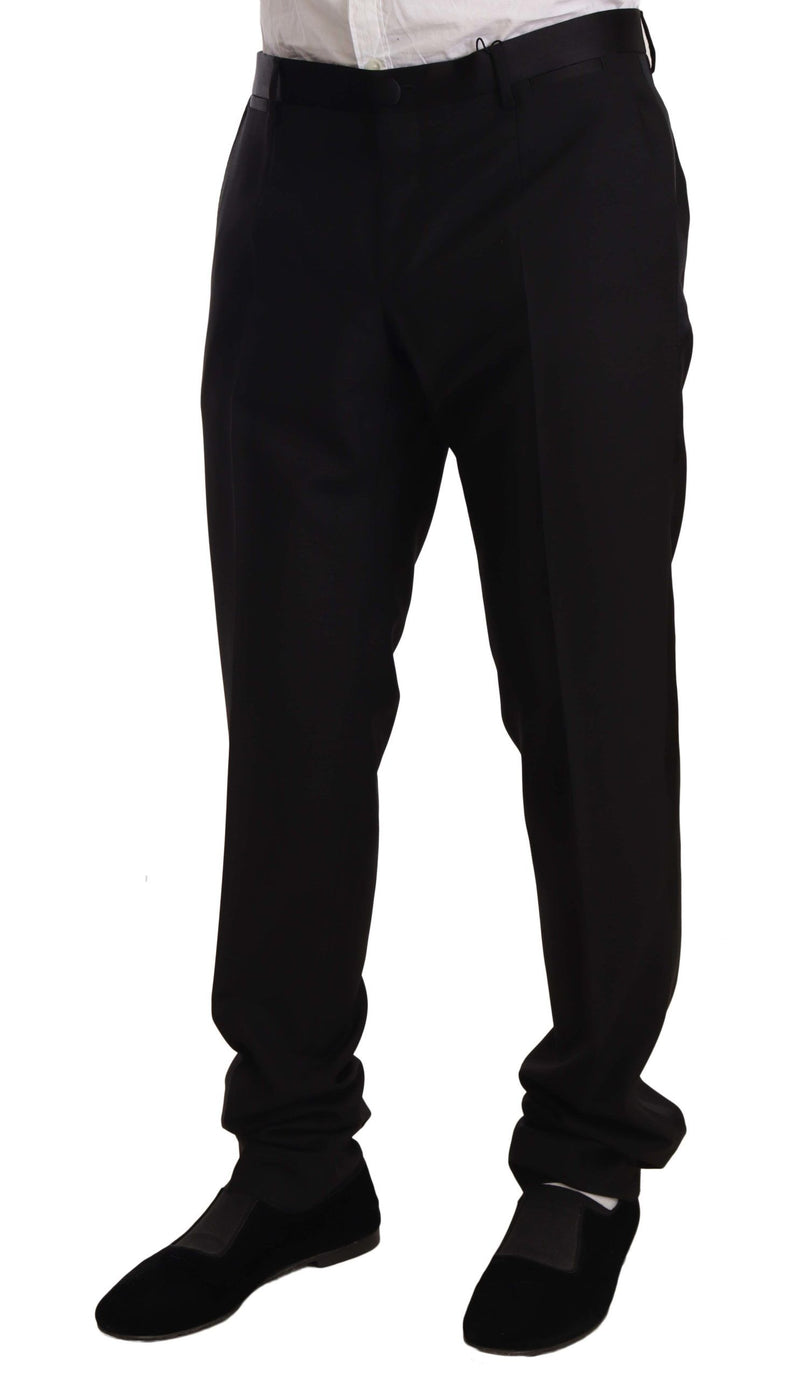 Pantalon de smoking noir en laine Dolce &amp; Gabbana
