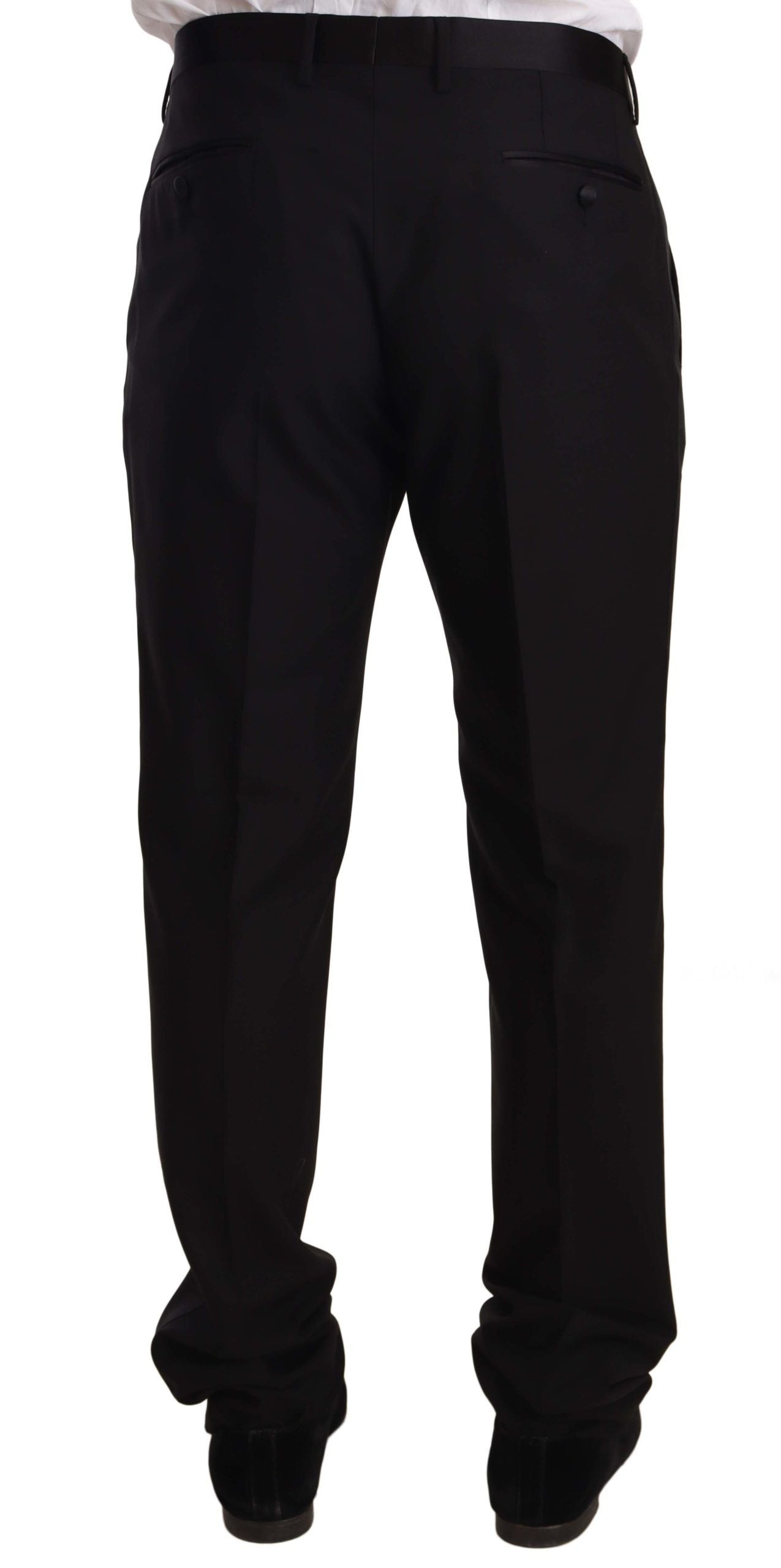 Pantalon de smoking noir en laine Dolce & Gabbana