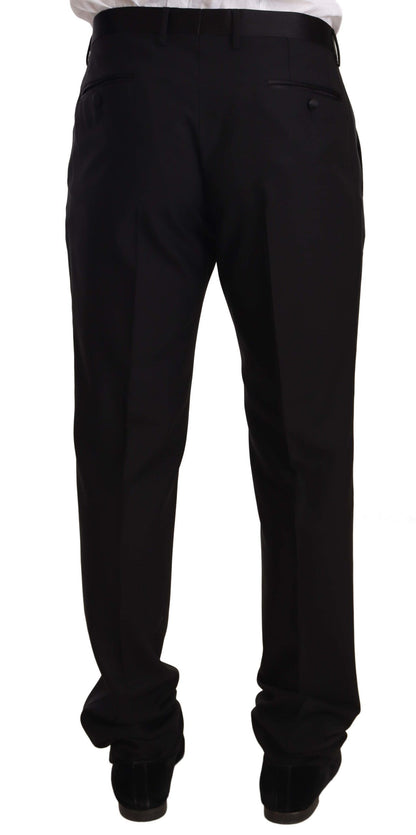 Pantalon de smoking noir en laine Dolce & Gabbana