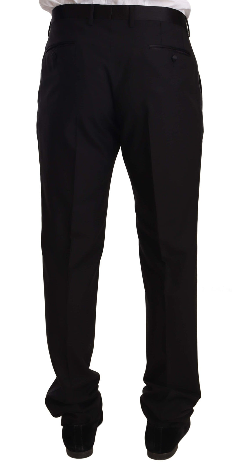 Pantalon de smoking noir en laine Dolce &amp; Gabbana