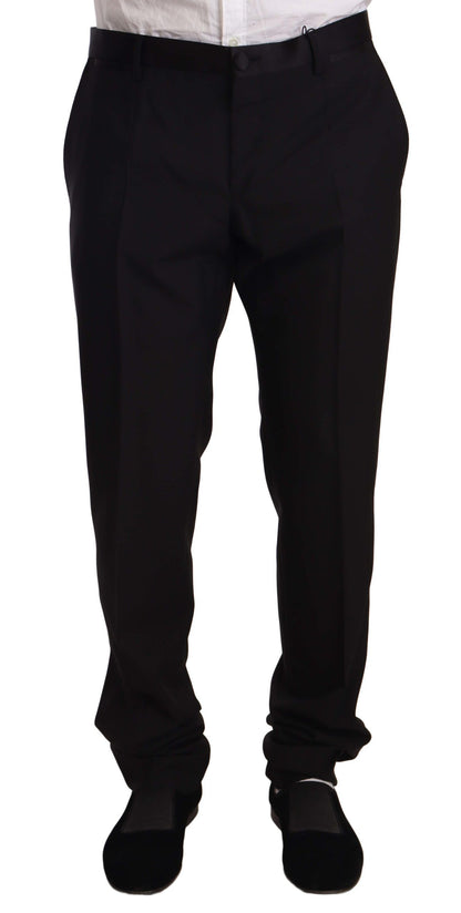 Pantalon de smoking noir en laine Dolce & Gabbana