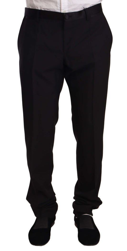 Pantalon de smoking noir en laine Dolce & Gabbana