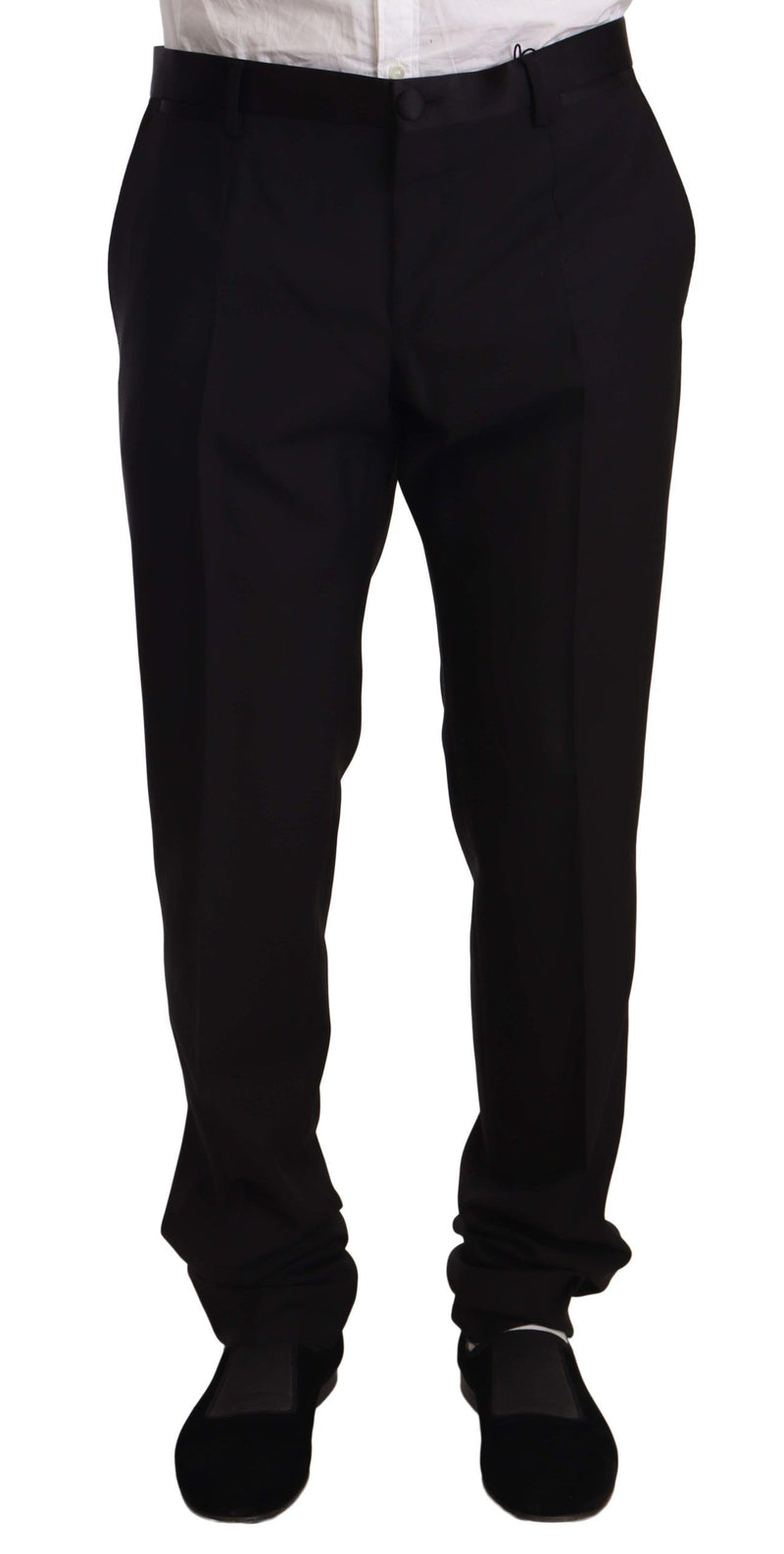 Pantalon de smoking noir en laine Dolce &amp; Gabbana