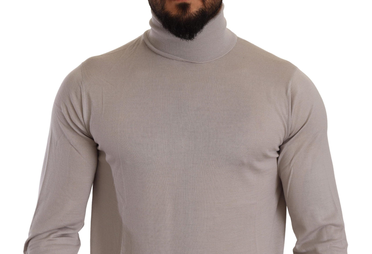 Pull en cachemire gris à col montant de Dolce & Gabbana