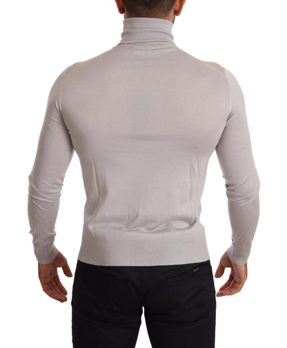 Pull en cachemire gris à col montant de Dolce & Gabbana